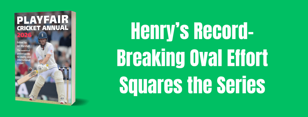 Henry’s Record-Breaking Oval Effort Squares the Series