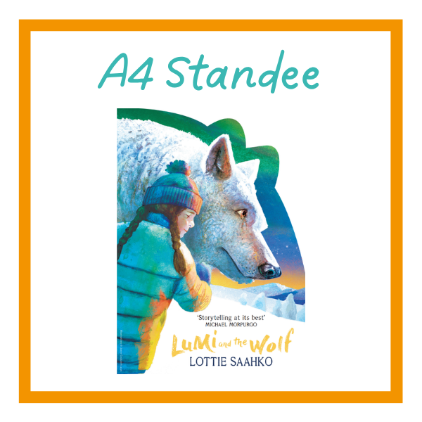 Lumi and the Wolf A4 standee